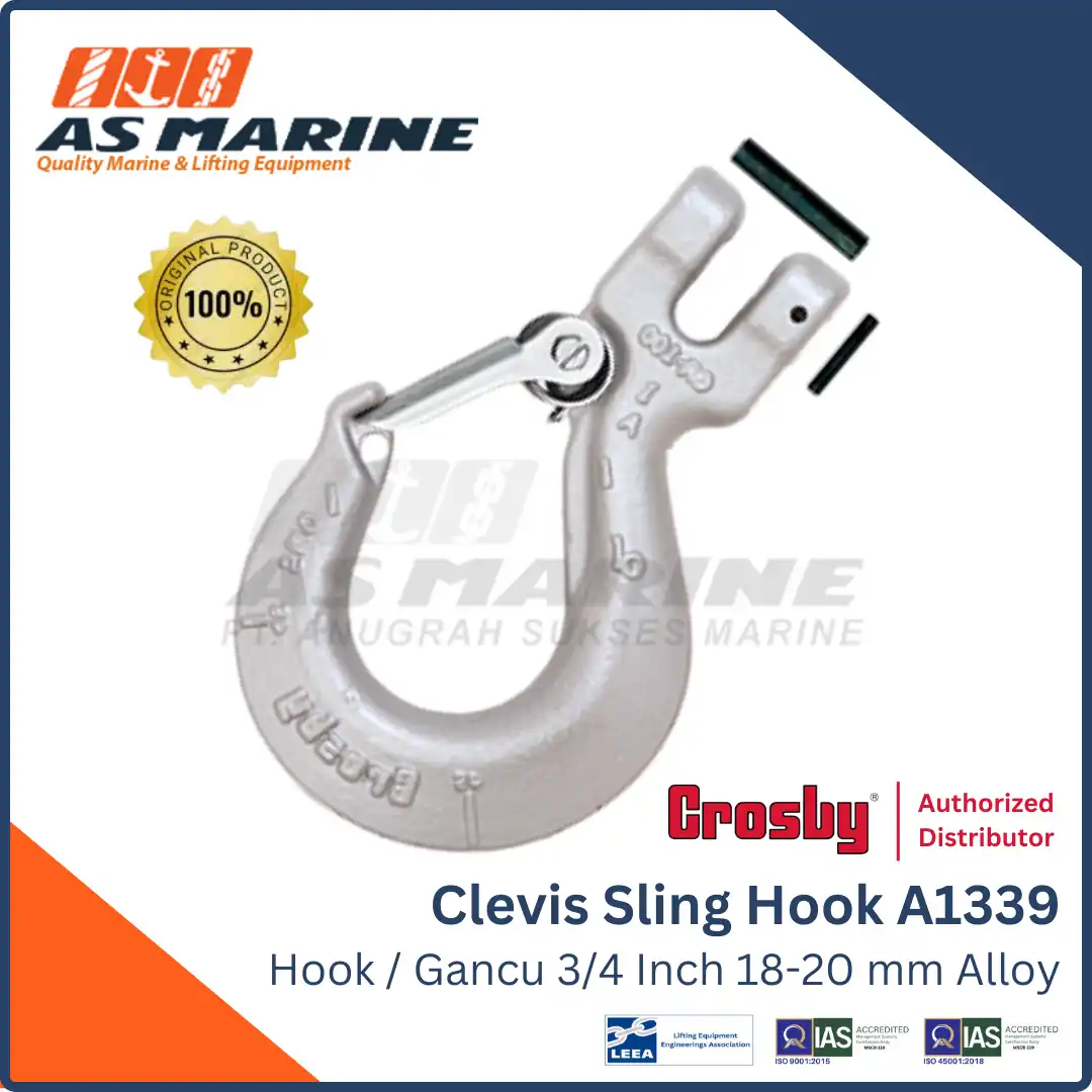 Clevis Sling Hook / Kait / Gancu Crosby A1339 3/4 Inch 18-20 mm